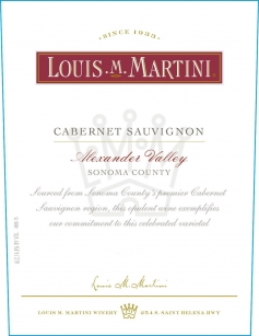 Louis Martini Alexander Valley Cabernet 2017